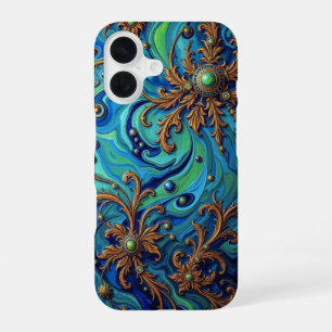 Funda Para iPhone 16    Flor Cósmica: Flujo de Energía Surrealista