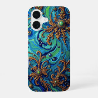 Funda Para iPhone 16    Flor Cósmica: Flujo de Energía Surrealista
