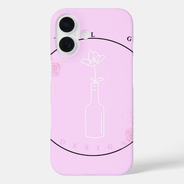 funda para iphone 16 flor en una botella (Reverso )
