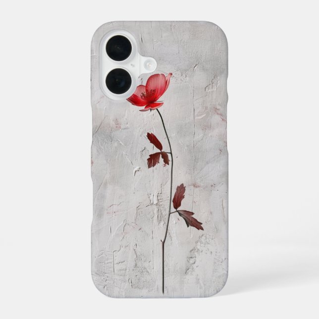 Funda Para iPhone 16 Flor silvestre minimalista (Reverso )