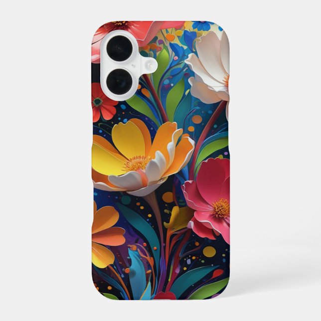Funda Para iPhone 16 Floral (Reverso )
