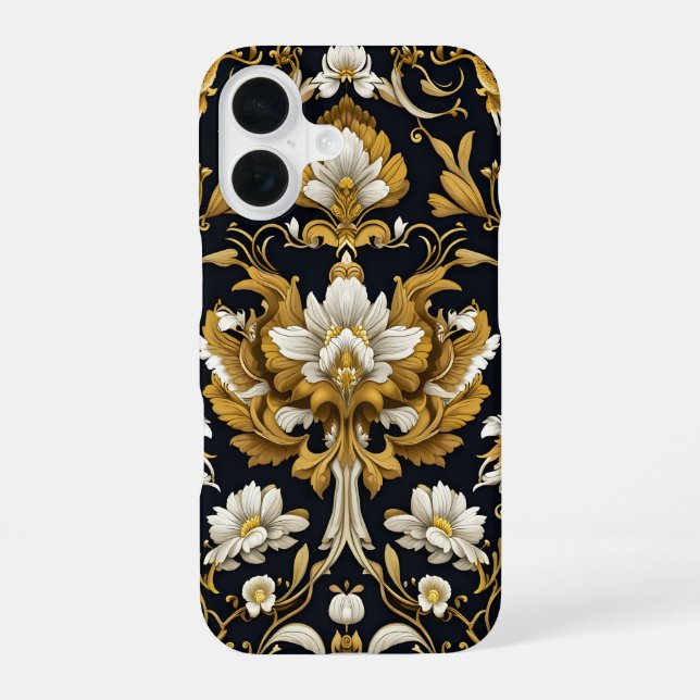 Funda Para iPhone 16 Floral Barroco (Reverso )