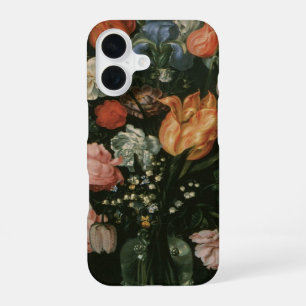 Funda Para iPhone 16 Floral Barroco Antiguo, Jarrón de Flores en una Ho