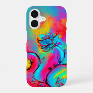 Funda Para iPhone 16 FLORAL FANTASÍA rosa amarillo azul