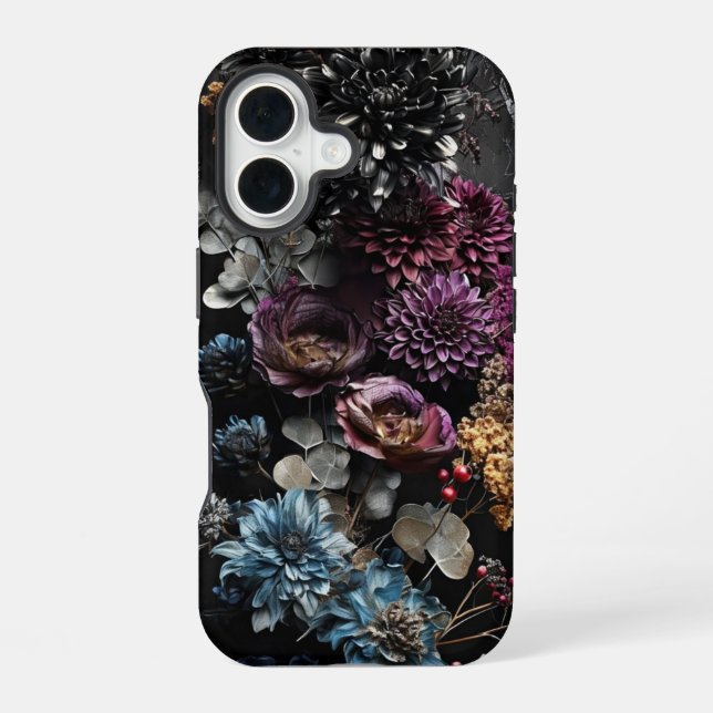 Funda para iPhone 16 Floral Gótico (Reverso )