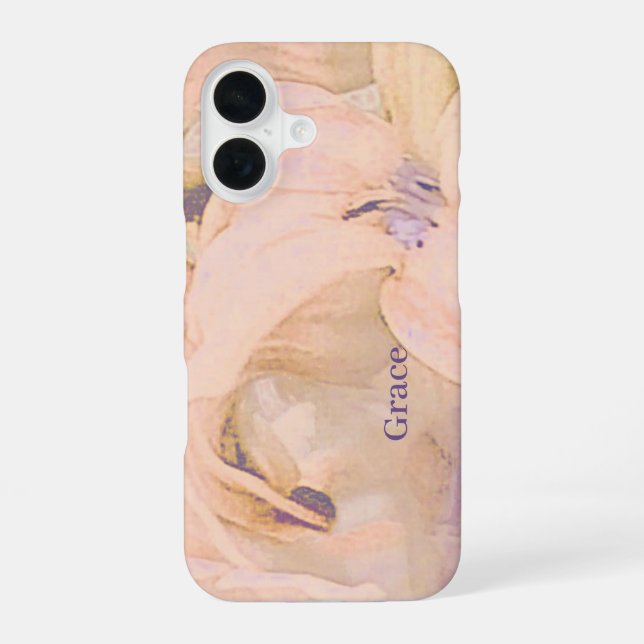 Funda Para iPhone 16 Floral personalizada (Reverso )