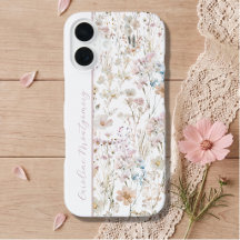 Floral Personalizado Acuarela Blanca