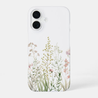 funda para iPhone 16 floral simple