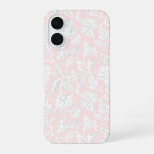 Funda para iPhone 16 floral vintage rosa