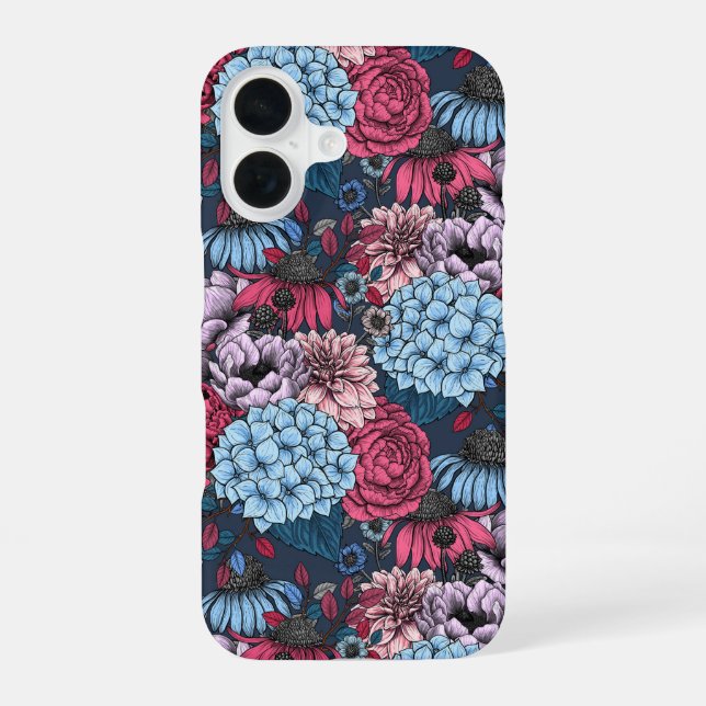 Funda Para iPhone 16 Florales de jardín (Reverso )
