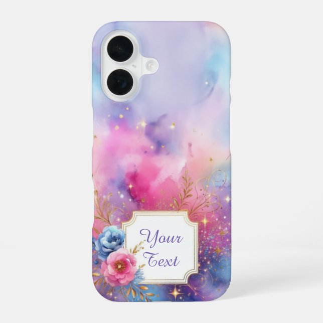 Funda Para iPhone 16 Florecimiento Galáctico Personalizado (Reverso )