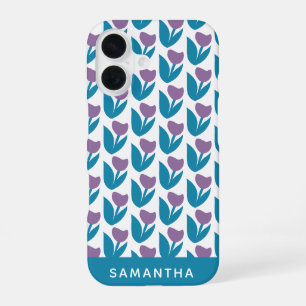 Funda Para iPhone 16 Flores abstractas juguetonas personalizadas de col