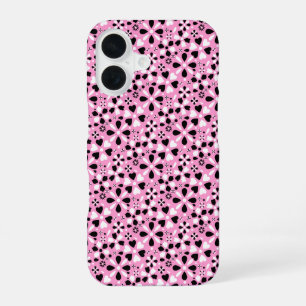 Funda Para iPhone 16 Flores blancas negras lindas