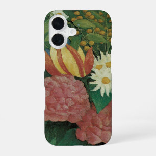 Funda Para iPhone 16 Flores con marfil de Henri Rousseau, floral vintag