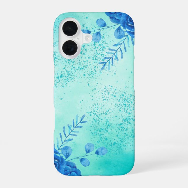 Funda Para iPhone 16 Flores de acuarela de cereza (Reverso )