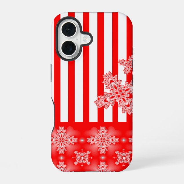 Funda Para iPhone 16 Flores de Artdeco en estilo retro (Reverso )