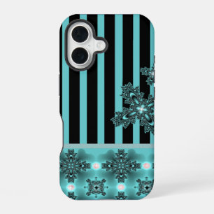 Funda Para iPhone 16 Flores de arte en estilo retro