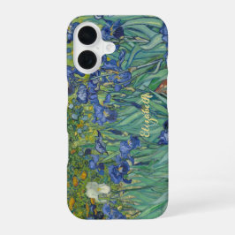 Funda Para iPhone 16 Flores irlandesas Van Gogh Arte Floral Monogramado
