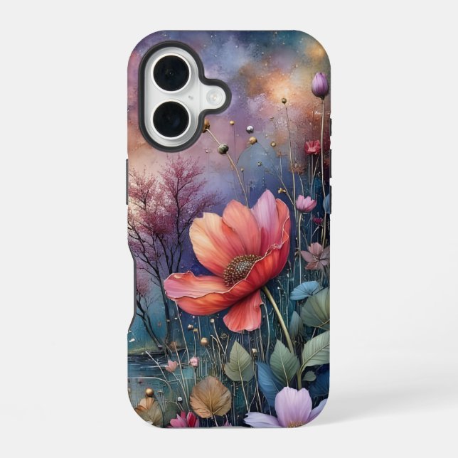 Funda Para iPhone 16 Flores junto al agua (Reverso )