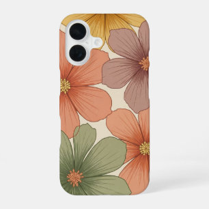 Funda Para iPhone 16 Flores Tropicales Vintage