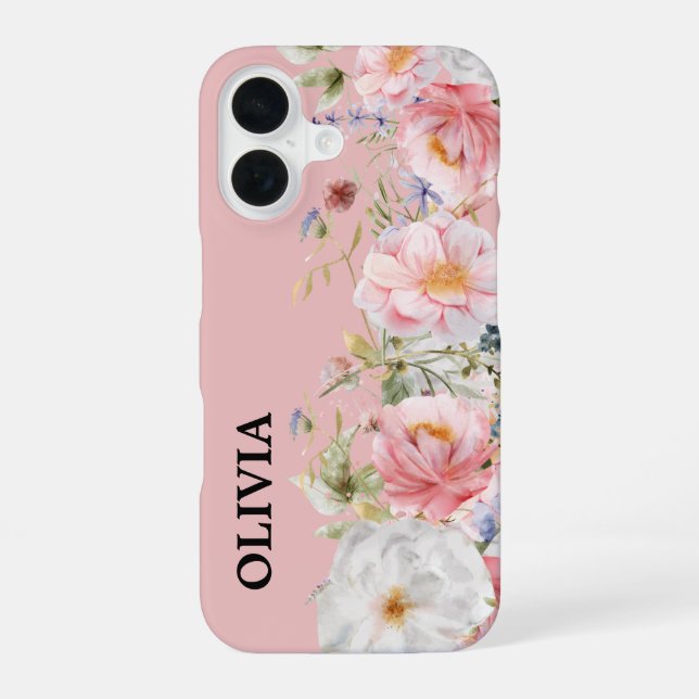 Funda Para iPhone 16 flores WildFloral (Reverso )