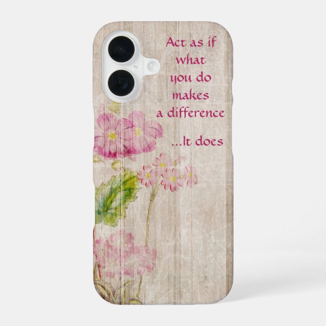 Funda Para iPhone 16 Flores y cotizaciones (Reverso )