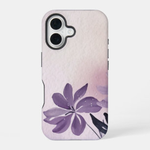 Funda Para iPhone 16 Flox Rastrero Púrpura Floral Abstracto