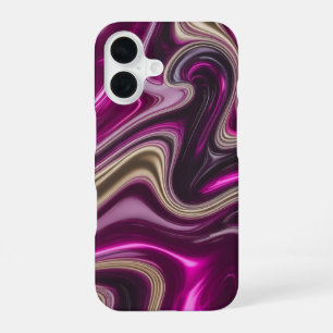 Funda Para iPhone 16 Flujo holográfico de orquídea líquida