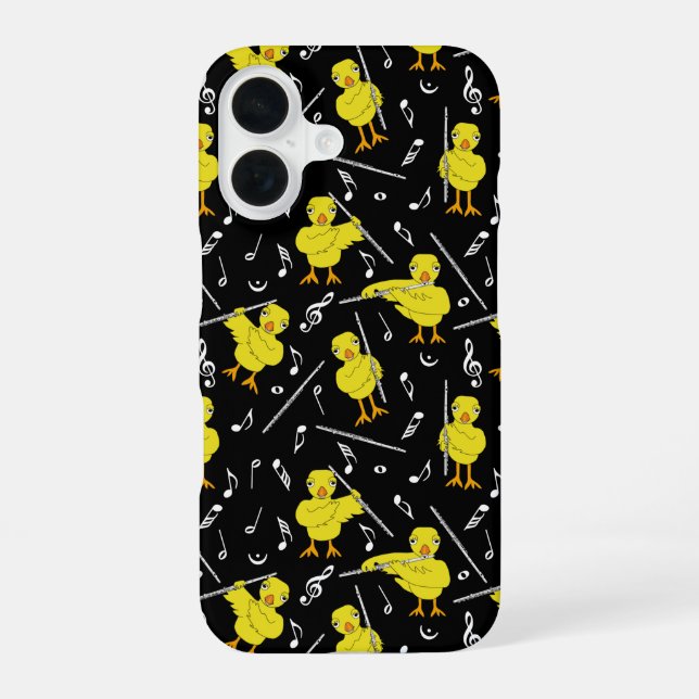 Funda Para iPhone 16 Flute Chick Music Notes (Reverso )