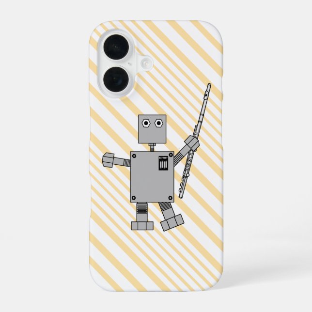 Funda Para iPhone 16 Flute Robot (Reverso )
