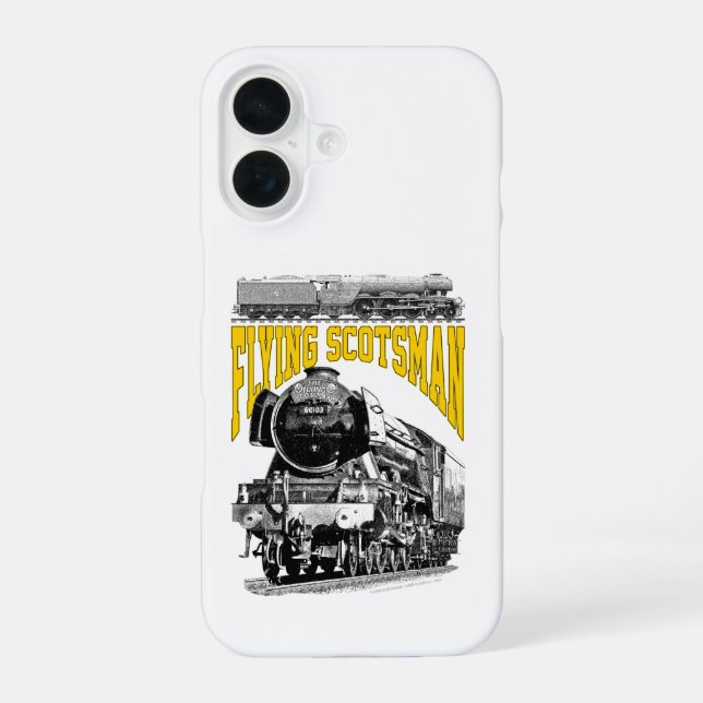 Funda Para iPhone 16 Flying Scotsman Steam Locomotive. 1923 LNER Train (Reverso )