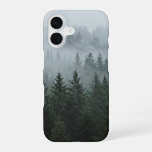 Funda Para iPhone 16 Foggy Winter Forest Ridges Phone Case