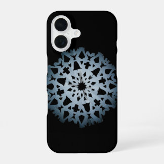 Funda Para iPhone 16 Fonasa de copos de nieve (oscuro)