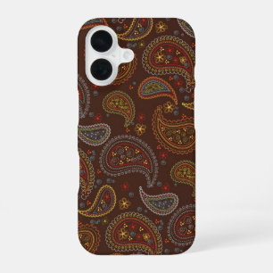 Funda Para iPhone 16 Fondo de textura de paisley