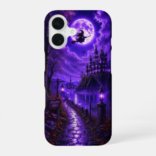 Funda Para iPhone 16 Fondos de pantalla de Halloween para tu teléfono