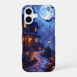 Funda Para iPhone 16 Fondos de pantalla de Halloween para tu teléfono p