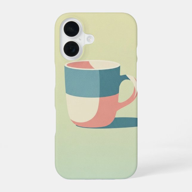 Funda Para iPhone 16 Forma de taza de café antigua (Reverso )