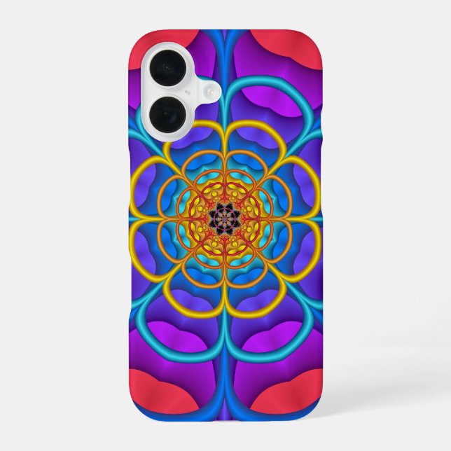 Funda Para iPhone 16 Forma decorativa abstracta Flor (Reverso )