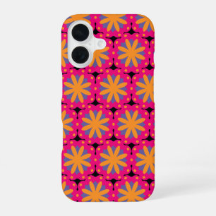 Funda Para iPhone 16 formas de círculos florales coloridos