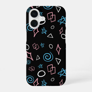 Funda Para iPhone 16 Formas de colores transgénero