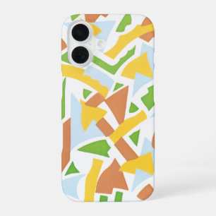 Funda Para iPhone 16 Formas geométricas de jazz Pochoir Art Déco vintag