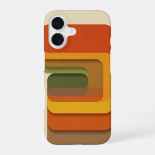 Funda Para iPhone 16 Formas geométricas retro en capas