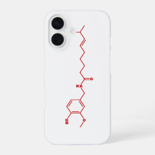 Funda Para iPhone 16 Fórmula Química Molecular de Capsaicina de Chile