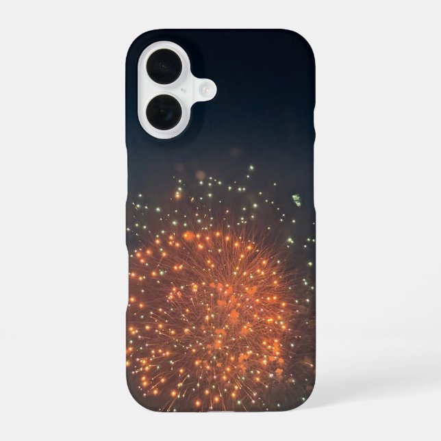 Funda Para iPhone 16 Foto de fuegos artificiales (Reverso )