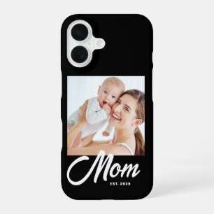 Funda Para iPhone 16 Foto de guion establecido de madre negra
