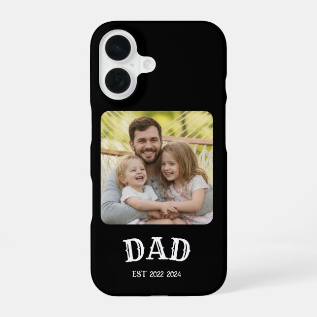 Funda Para iPhone 16 Foto de papá establecida (Reverso )