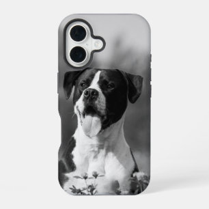 Funda Para iPhone 16 Foto de perro Personalizable en blanco y negro