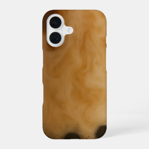 Funda Para iPhone 16 foto de textura de té con leche de boba