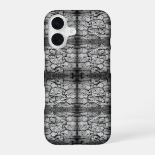 Funda Para iPhone 16 Foto en blanco y negro de corteza de árbol de cerc