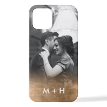 Foto personalizada Monograma Gold Ombre